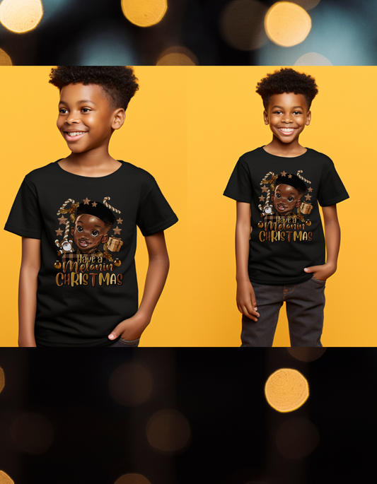 Melanin Christmas Boys TShirt